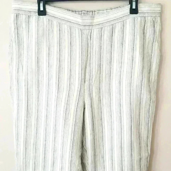 Banana Republic Linen Hayden Striped Pull On Pants - Picture 3 of 13